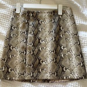 Wild Honey Snakeskin Print Skirt